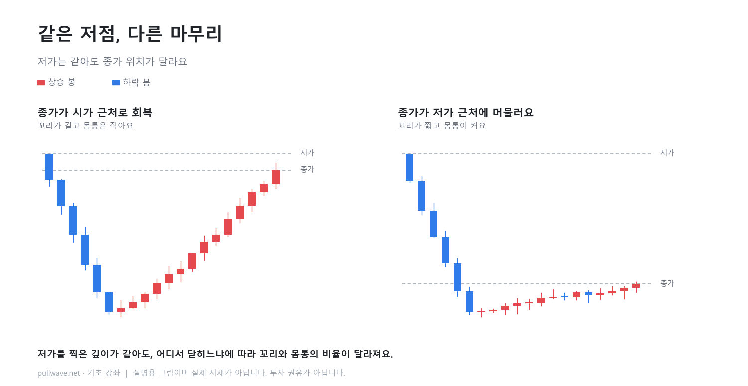 아래꼬리는 어떻게 생기나: 투매형과 완만형 3